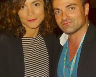 Alice Braga et Laurent Amar au Martinez à Cannes lors du Miptv 2014