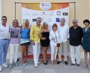 Gérard Sommelier en compagnie de Myriam Abel, Jean-Pierre Savelli, et Monsieur le Maire de Sainte-Maxime