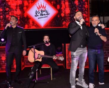 Ary Abittan, Patrick Bruel, Cyril Hanouna et Elie Semoun. Crédit photo : Les Rois du Monde